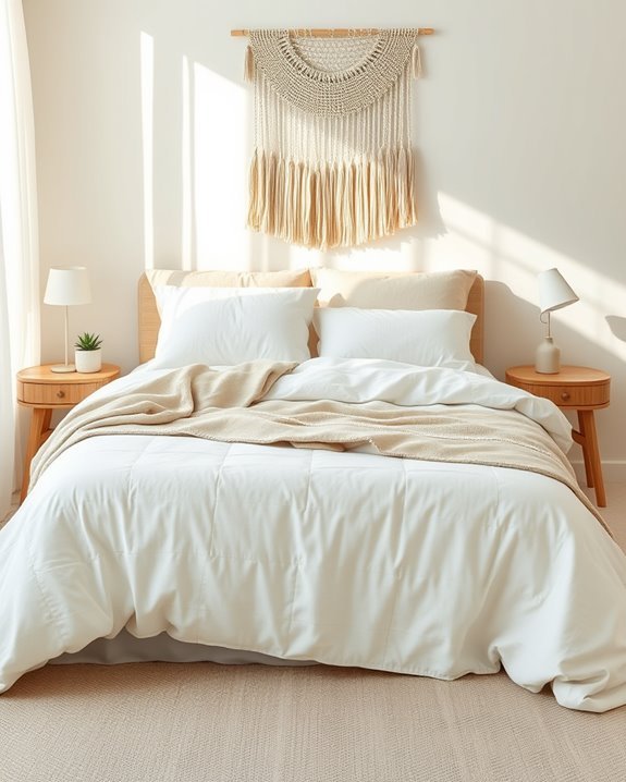simple elegant bed linens