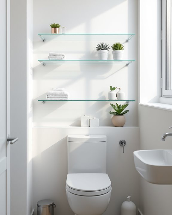 sleek acrylic shelves upgrade