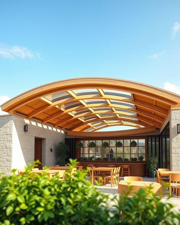 sleek barrel roof aesthetics
