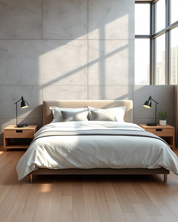 sleek concrete panels enhance aesthetics