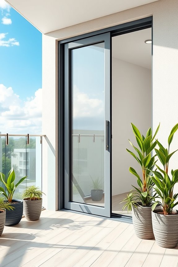 sleek durable aluminum doors