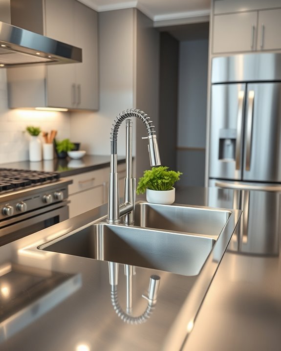 sleek durable stainless surfaces