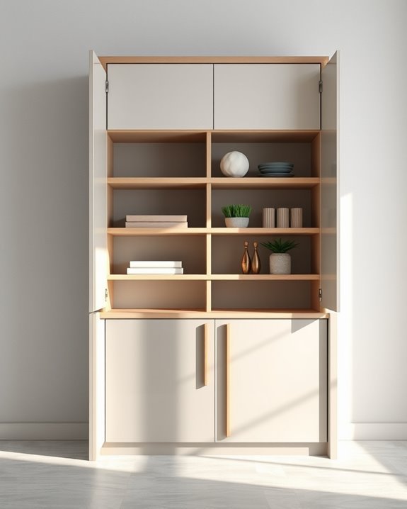sleek geometric design cupboard