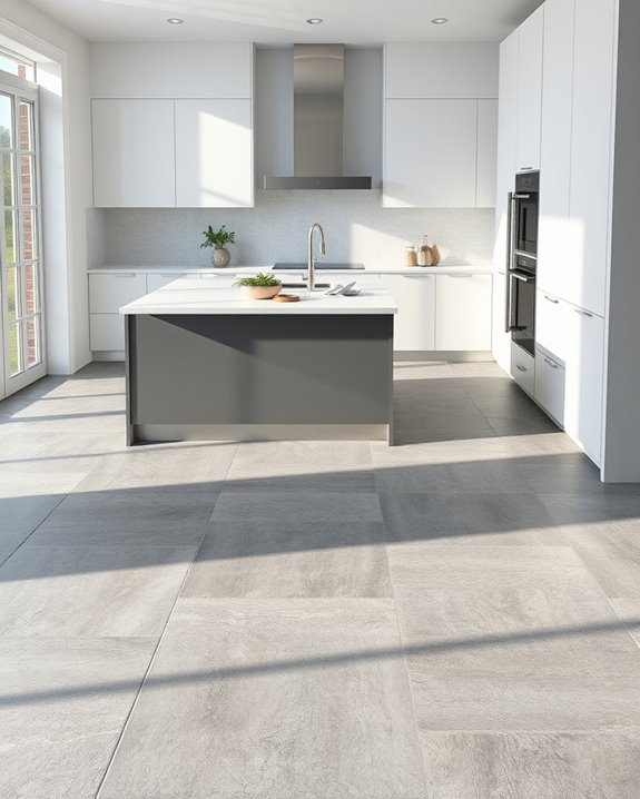 sleek grey industrial tiles