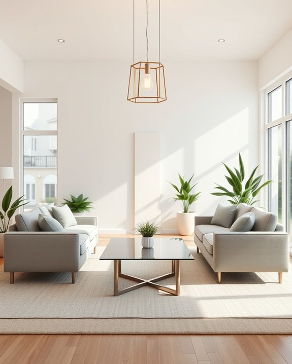 sleek lighting enhances ambiance