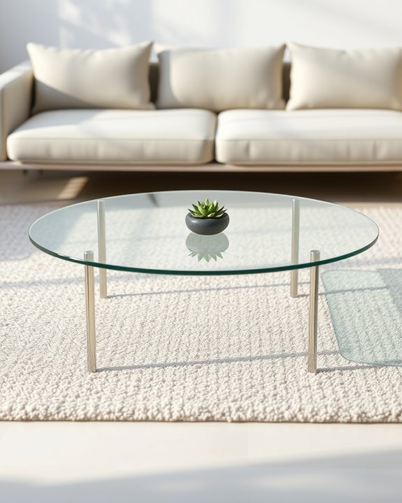 sleek minimalist glass centerpiece