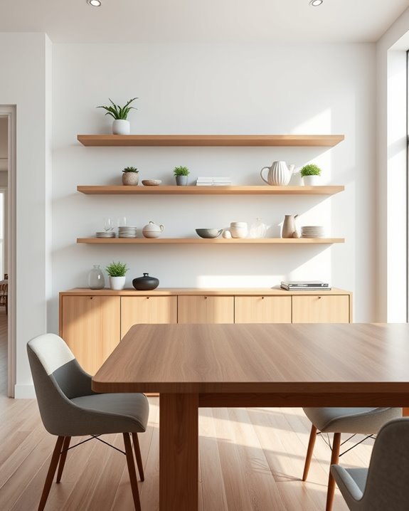 sleek minimalist wall storage