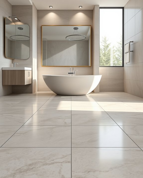 sleek modern bathroom tiles