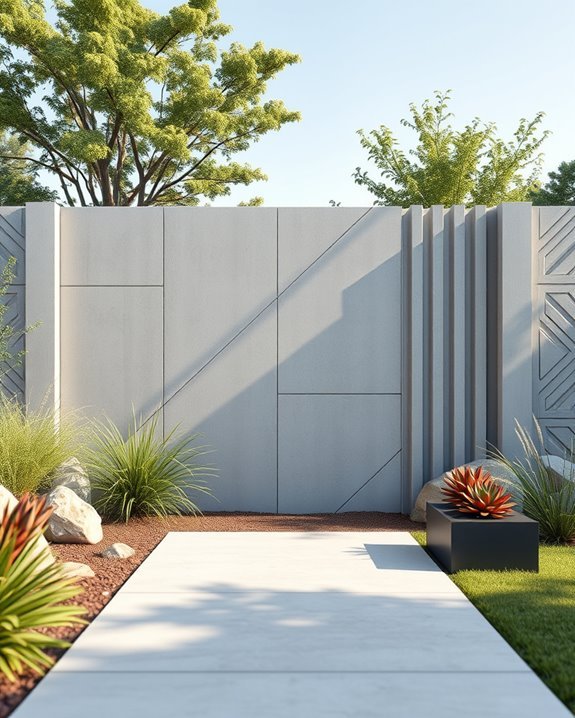 sleek modern concrete walls