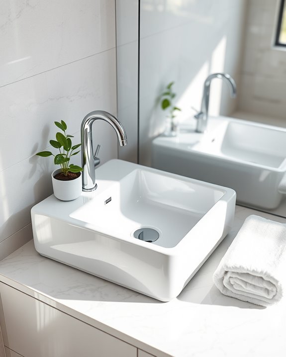 sleek modern rectangular sinks