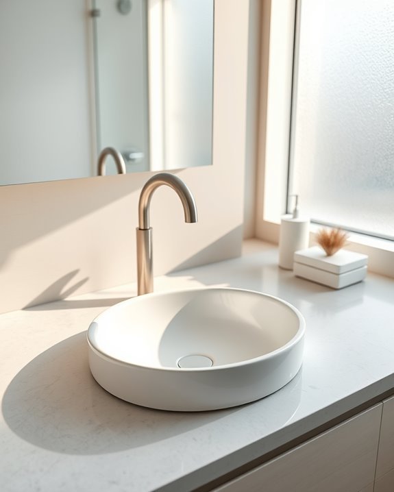 sleek modern under mount sinks