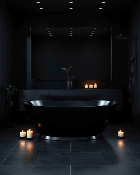 sleek monochrome bathroom design