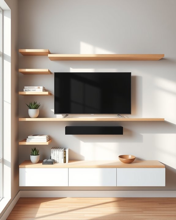 sleek organized living space