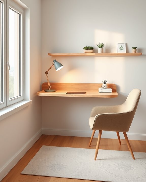sleek space saving wall desks