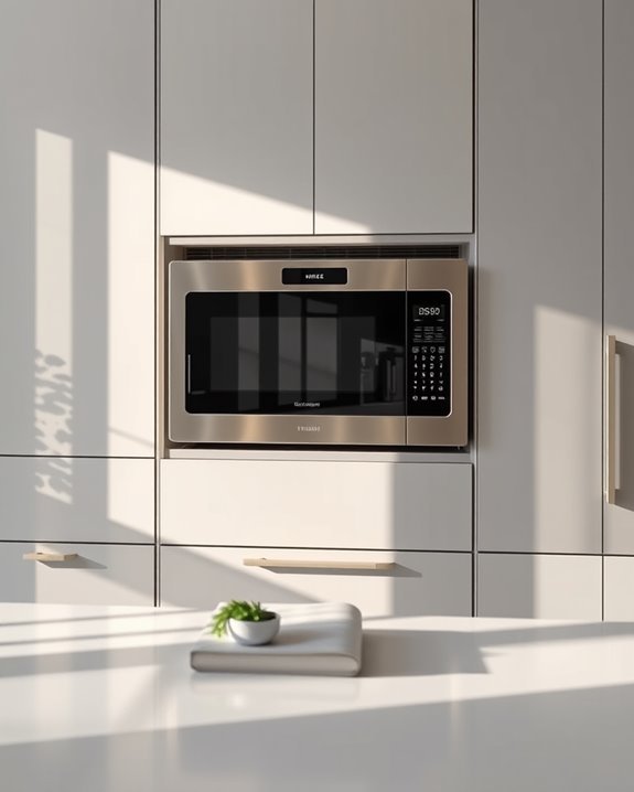 sleek stainless steel microwaves