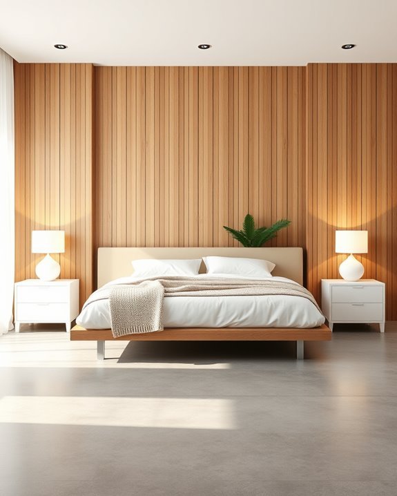 sleek tranquil bedroom design