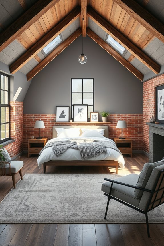 sleek urban industrial bedroom