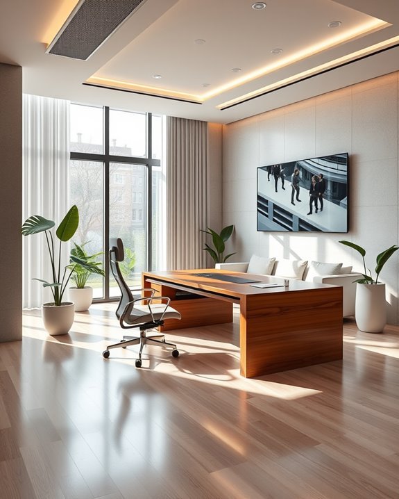 smart ergonomic tech integrated workspace