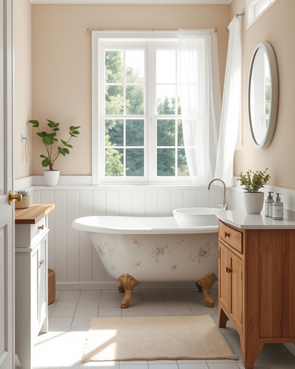 soft serene bathroom colors