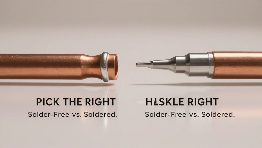 soldered versus solder free plumbing