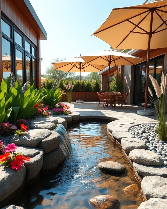soothing outdoor water features