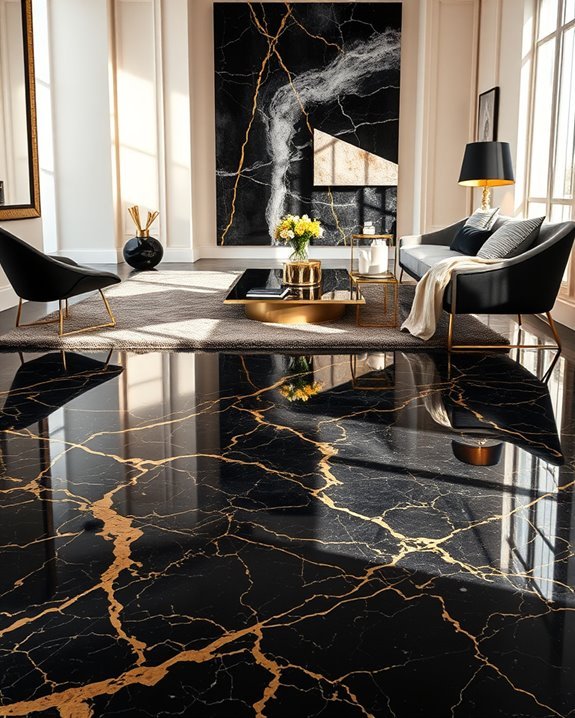 sophisticated black and gold