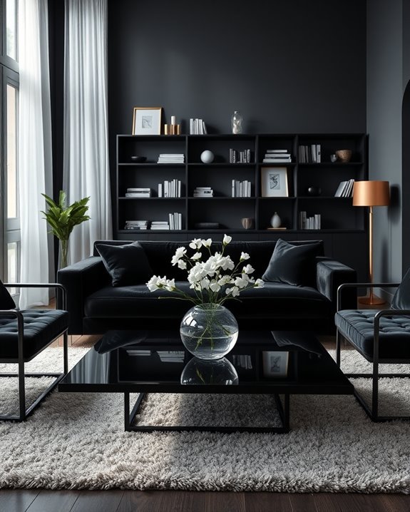sophisticated black furniture elegance