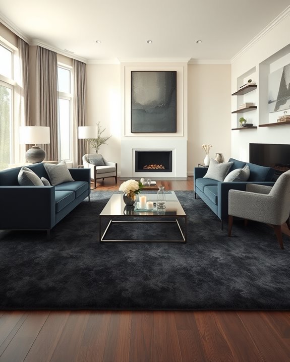 sophisticated dark carpet elegance