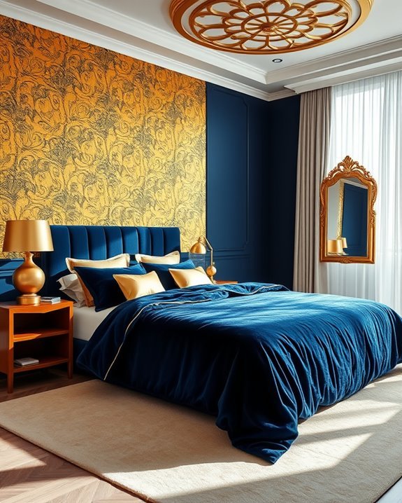 sophisticated gold navy fusion