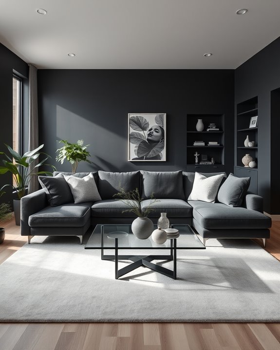 sophisticated graphite home decor