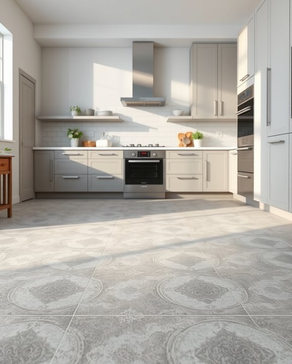 sophisticated grey patterned tiles