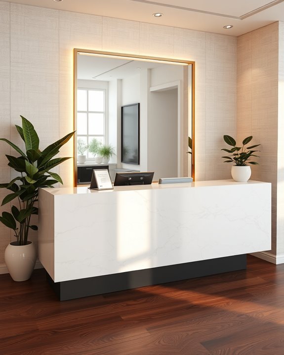 sophisticated luxury reception desk