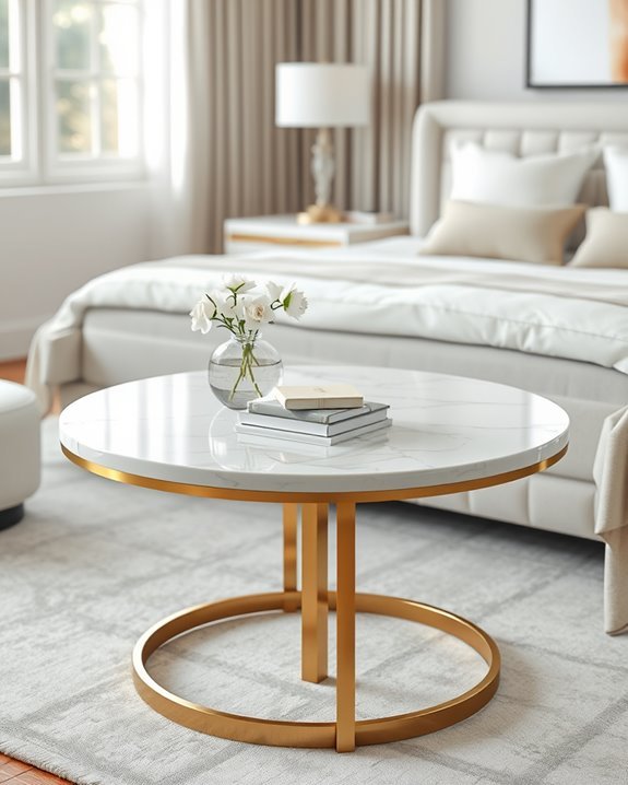 sophisticated marble accent tables