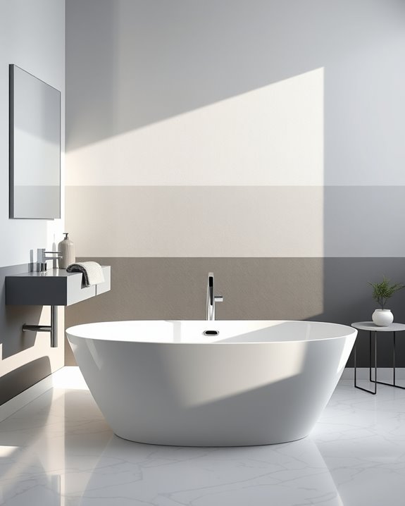 sophisticated monochromatic bathroom design
