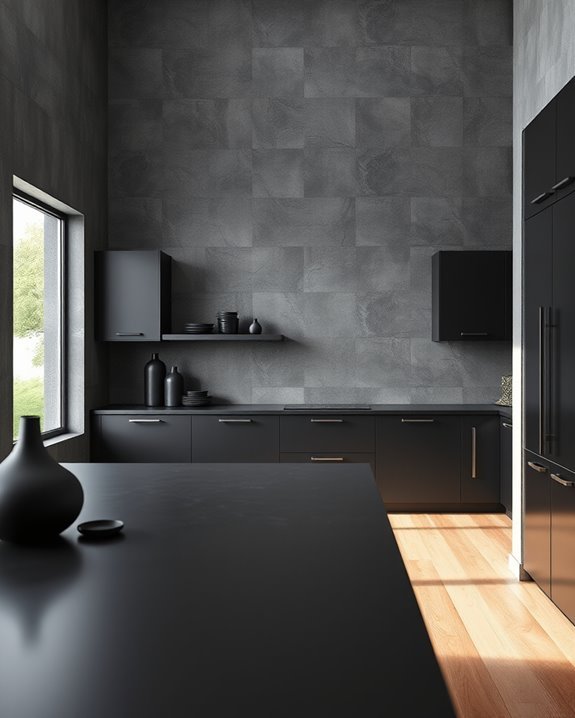 sophisticated textured grey walls