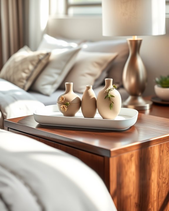 sophisticated tray top nightstand