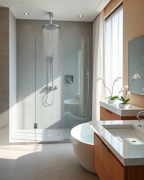 spa like rain shower experience