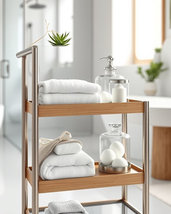 space efficient bathroom storage solutions