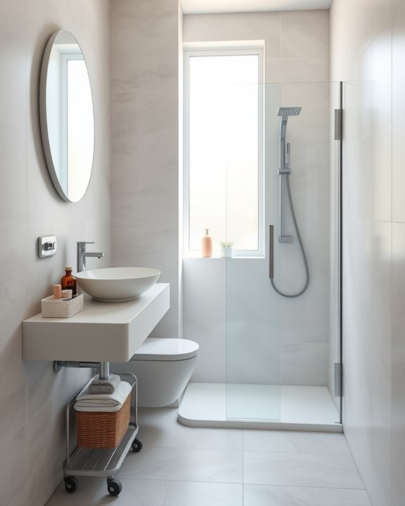 space saving bathroom accessories