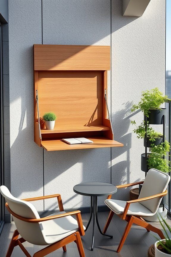 space saving folding wall desks