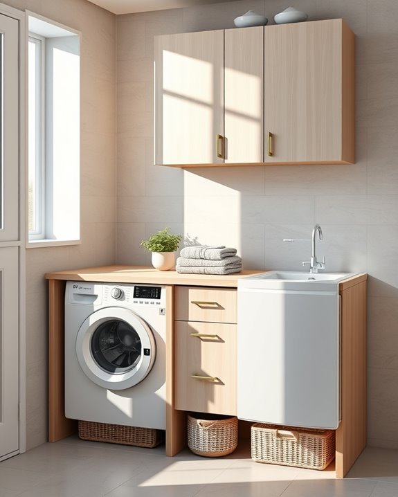 space saving laundry folding table