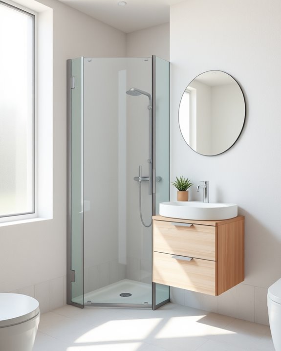 space saving shower screen solution