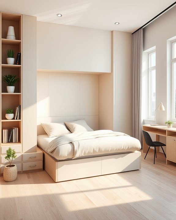 space saving vertical wall bed