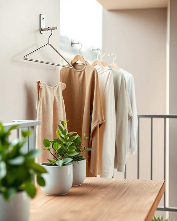 space saving wall mounted hangers