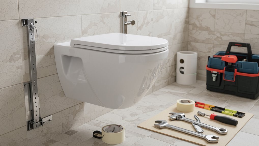 space saving wall mounted toilet
