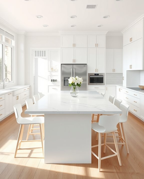 spacious bright modern kitchen