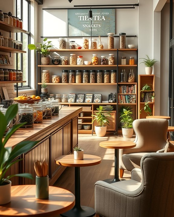 specialty teas and snacks