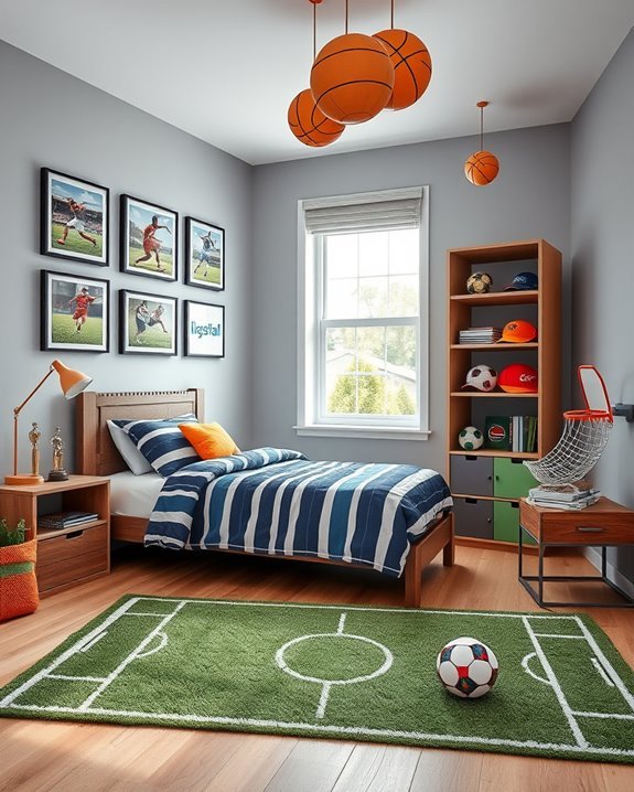 sports inspired room transformation