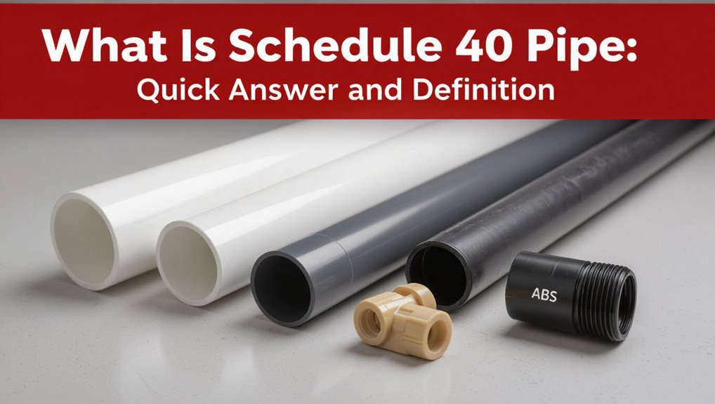 standardized moderate thickness plumbing pipe