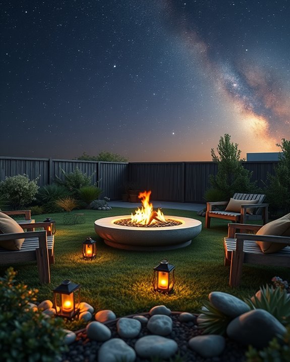 stargazing fire pit retreat